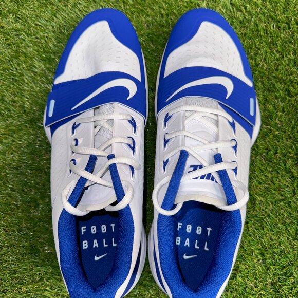 Nike Alpha Menace Turf Low Football Cleats White/Blue BV3997-101 Men Size 15 NEW main image 5